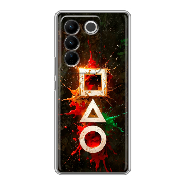 Силиконовый чехол на Vivo V27 PRO с принтом Squid Game Игра кальмара