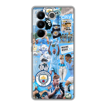 Силиконовый чехол на Vivo V27 PRO с принтом Man City Манчестер Сити