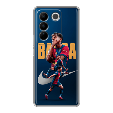 Силиконовый чехол на Vivo V27 PRO с принтом Барселона Barca Yamal 