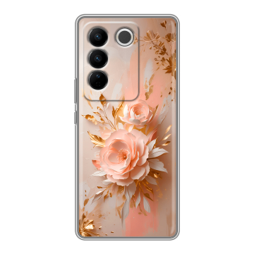 Силиконовый чехол на Vivo V27 PRO с принтом женский