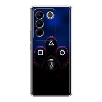 Силиконовый чехол на Vivo V27 PRO с принтом Игра Кальмара