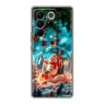 Силиконовый чехол на Vivo V27 PRO с принтом Новый год