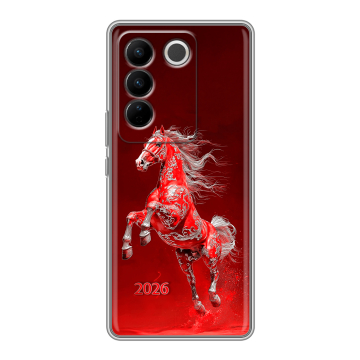 Силиконовый чехол на Vivo V27 PRO с принтом Новый год