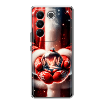 Силиконовый чехол на Vivo V27 PRO с принтом Новый год
