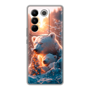 Силиконовый чехол на Vivo V27 PRO с принтом Новый год