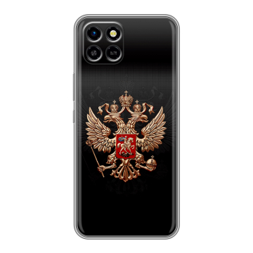 Силиконовый чехол на Infinix SMART 6 HD с принтом Герб России Силиконовый чехол на Infinix SMART 6 HD с принтом Герб России