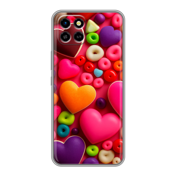 Силиконовый чехол на Infinix SMART 6 HD с принтом Сердечки Силиконовый чехол на Infinix SMART 6 HD с принтом Сердечки