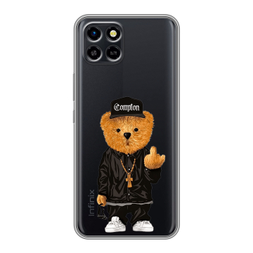Силиконовый чехол на Infinix SMART 6 HD с принтом Мишка