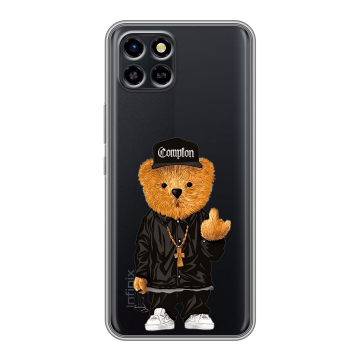 Силиконовый чехол на Infinix SMART 6 HD с принтом Плюшевый медведь