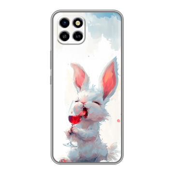 Силиконовый чехол на Infinix SMART 6 HD с принтом кролик зайчик