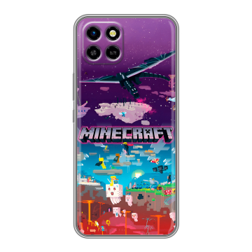Силиконовый чехол на Infinix SMART 6 HD с принтом Майнкрафт Minecraft
