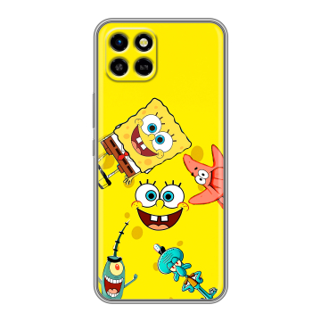 Силиконовый чехол на Infinix SMART 6 HD с принтом Спанч боб Спанчбоб