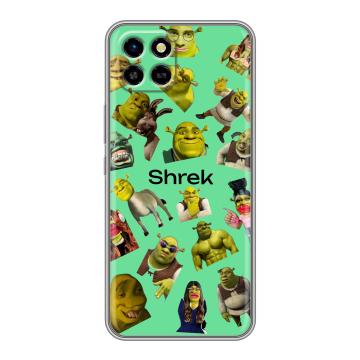 Силиконовый чехол на Infinix SMART 6 HD с принтом Шрек Shrek