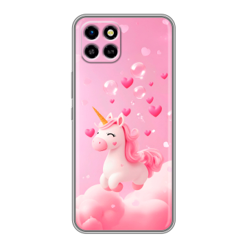 Силиконовый чехол на Infinix SMART 6 HD с принтом Единорог