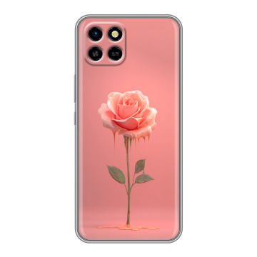 Силиконовый чехол на Infinix SMART 6 HD с принтом Розовая роза