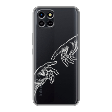 Силиконовый чехол на Infinix SMART 6 HD с принтом Сотворение мира