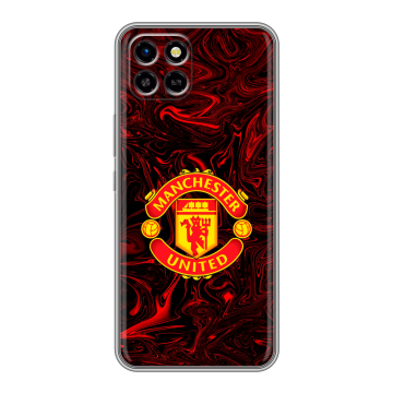 Силиконовый чехол на Infinix SMART 6 HD с принтом Manchester United