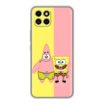 Силиконовый чехол на Infinix SMART 6 HD с принтом Спанч боб Спанчбоб