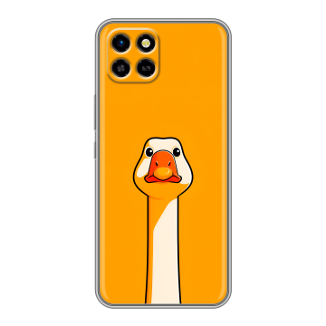 Силиконовый чехол на Infinix SMART 6 HD с принтом Смешная утка