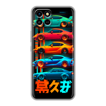Силиконовый чехол на Infinix SMART 6 HD с принтом машины тачки