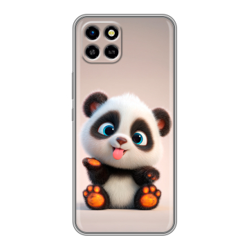 Силиконовый чехол на Infinix SMART 6 HD с принтом милая панда