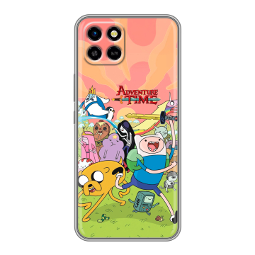 Силиконовый чехол на Infinix SMART 6 HD с принтом Adventure time Время приключений