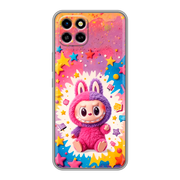 Силиконовый чехол на Infinix SMART 6 HD с принтом Labubu Лабубу