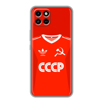 Силиконовый чехол на Infinix SMART 6 HD с принтом Флаг Герб СССР