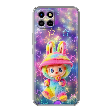 Силиконовый чехол на Infinix SMART 6 HD с принтом Labubu Лабубу