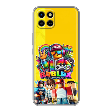 Силиконовый чехол на Infinix SMART 6 HD с принтом Roblox Роблокс