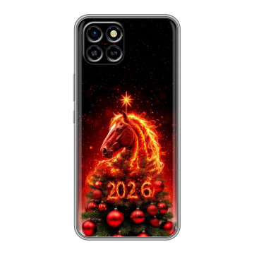 Силиконовый чехол на Infinix SMART 6 HD с принтом Новый год