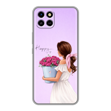 Силиконовый чехол на Infinix SMART 6 HD с принтом женский