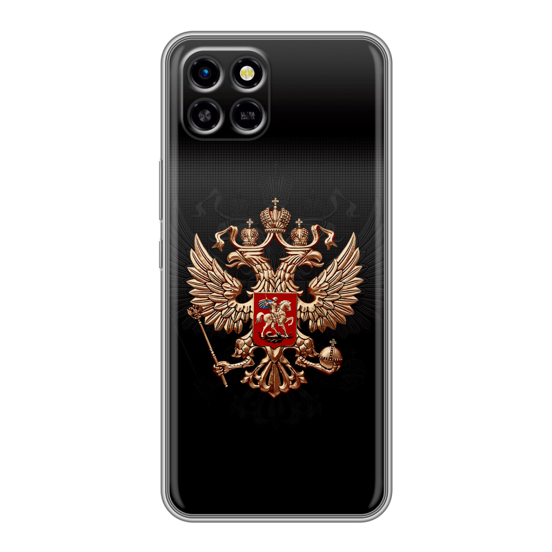 Силиконовый чехол на Infinix SMART 6 HD с принтом Герб России Силиконовый чехол на Infinix SMART 6 HD с принтом Герб России