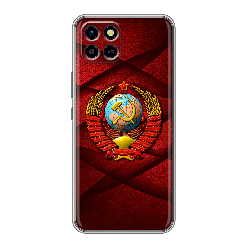 Силиконовый чехол на Infinix SMART 6 HD с принтом Герб СССР Силиконовый чехол на Infinix SMART 6 HD с принтом Герб СССР