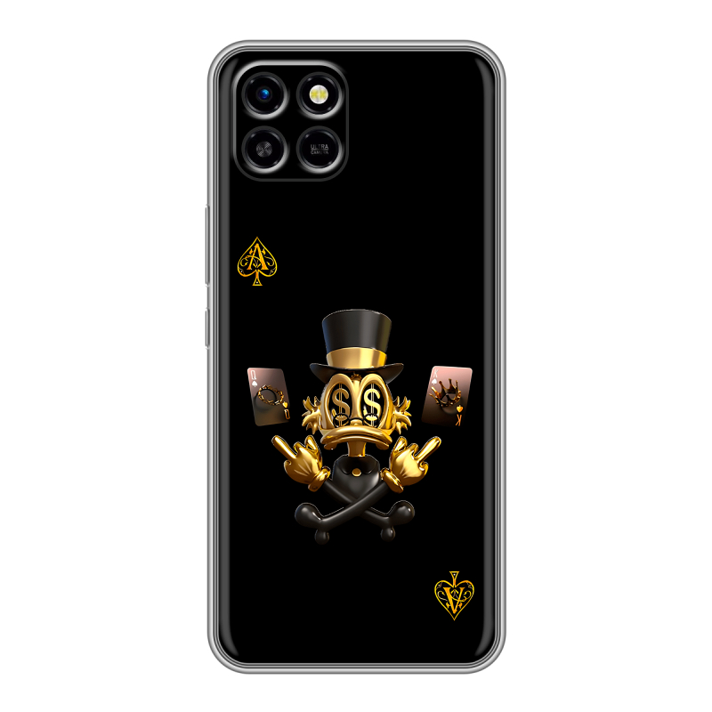 Силиконовый чехол на Infinix SMART 6 HD с принтом Золотой скрудж макдак Силиконовый чехол на Infinix SMART 6 HD с принтом Золотой скрудж макдак