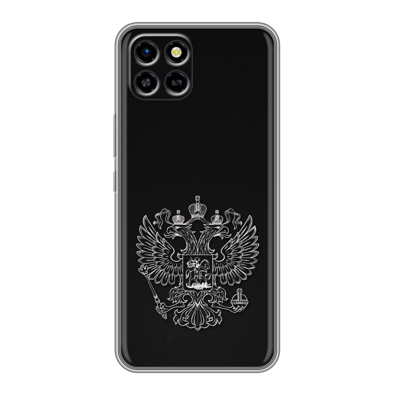 Силиконовый чехол на Infinix SMART 6 HD с принтом Герб России Силиконовый чехол на Infinix SMART 6 HD с принтом Герб России