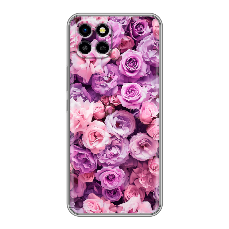 Силиконовый чехол на Infinix SMART 6 HD с принтом лавандовые розы Силиконовый чехол на Infinix SMART 6 HD с принтом лавандовые розы