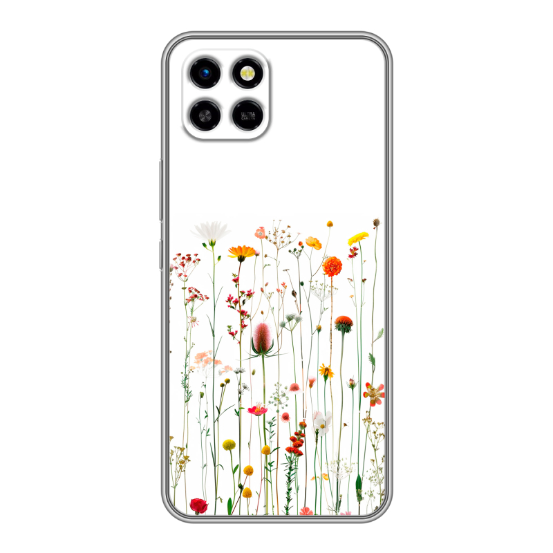 Силиконовый чехол на Infinix SMART 6 HD с принтом цветы Силиконовый чехол на Infinix SMART 6 HD с принтом цветы