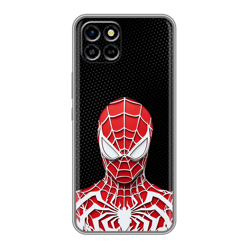 Силиконовый чехол на Infinix SMART 6 HD с принтом человек паук spiderman Силиконовый чехол на Infinix SMART 6 HD с принтом человек паук spiderman