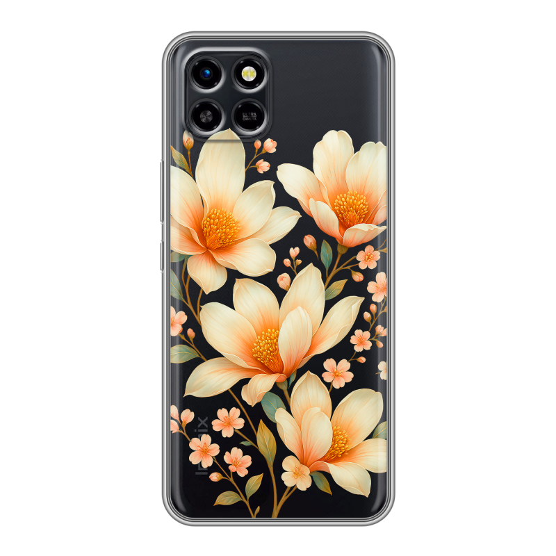 Силиконовый чехол на Infinix SMART 6 HD с принтом Цветы Силиконовый чехол на Infinix SMART 6 HD с принтом Цветы