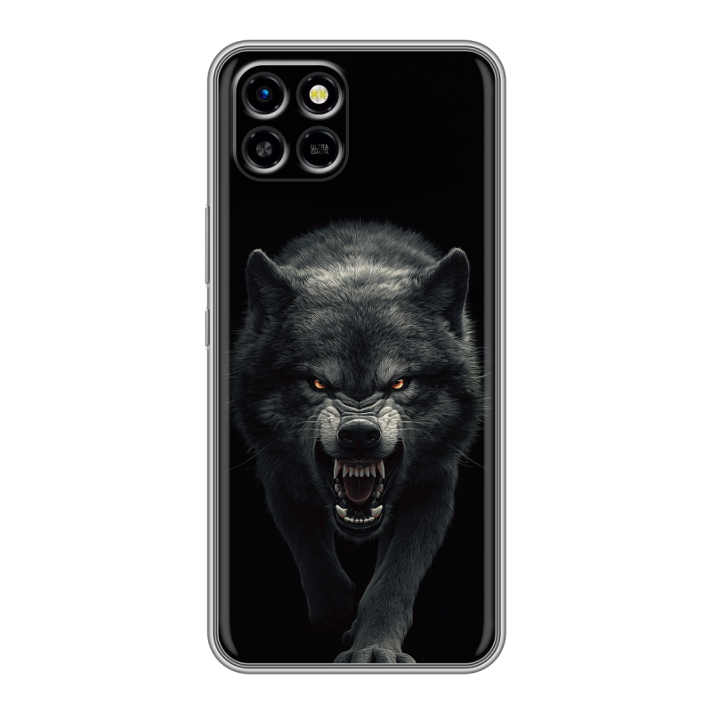 Силиконовый чехол на Infinix SMART 6 HD с принтом Волк Силиконовый чехол на Infinix SMART 6 HD с принтом Волк