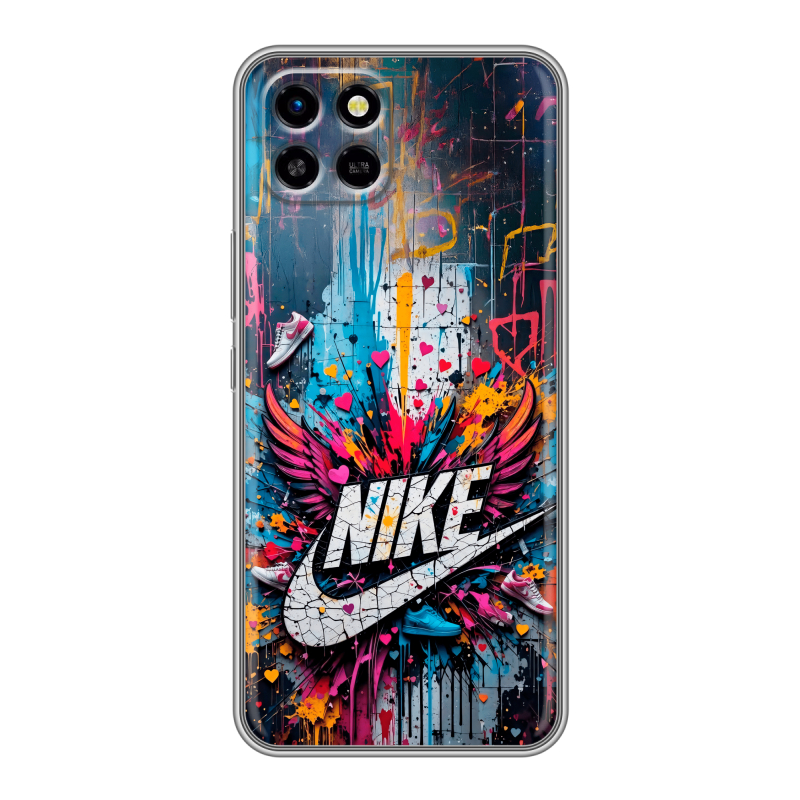 Силиконовый чехол на Infinix SMART 6 HD с принтом Nike Найк Силиконовый чехол на Infinix SMART 6 HD с принтом Nike Найк