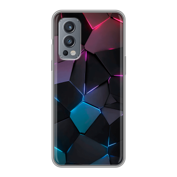 Силиконовый чехол на OnePlus Nord 2 с принтом Геометрия неона Силиконовый чехол на OnePlus Nord 2 с принтом Геометрия неона
