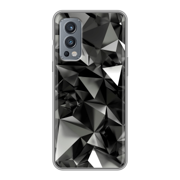 Силиконовый чехол на OnePlus Nord 2 с принтом Черные кристаллы Силиконовый чехол на OnePlus Nord 2 с принтом Черные кристаллы