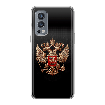 Силиконовый чехол на OnePlus Nord 2 с принтом Герб России Силиконовый чехол на OnePlus Nord 2 с принтом Герб России