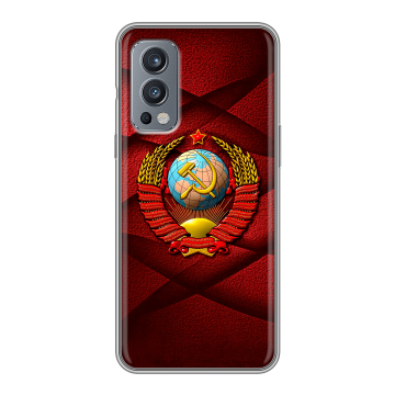 Силиконовый чехол на OnePlus Nord 2 с принтом Герб СССР Силиконовый чехол на OnePlus Nord 2 с принтом Герб СССР
