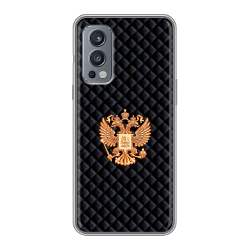 Силиконовый чехол на OnePlus Nord 2 с принтом Герб России принт Силиконовый чехол на OnePlus Nord 2 с принтом Герб России принт