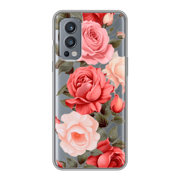 Силиконовый чехол на OnePlus Nord 2 с принтом Розы Силиконовый чехол на OnePlus Nord 2 с принтом Розы