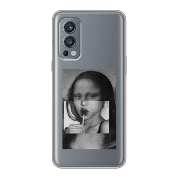 Силиконовый чехол на OnePlus Nord 2 с принтом Мона Лиза Силиконовый чехол на OnePlus Nord 2 с принтом Мона Лиза