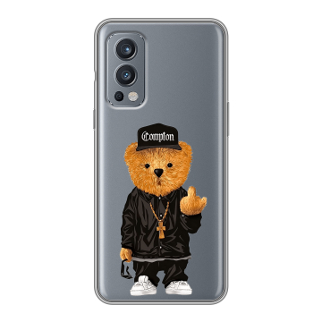 Силиконовый чехол на OnePlus Nord 2 с принтом Плюшевый медведь Силиконовый чехол на OnePlus Nord 2 с принтом Плюшевый медведь
